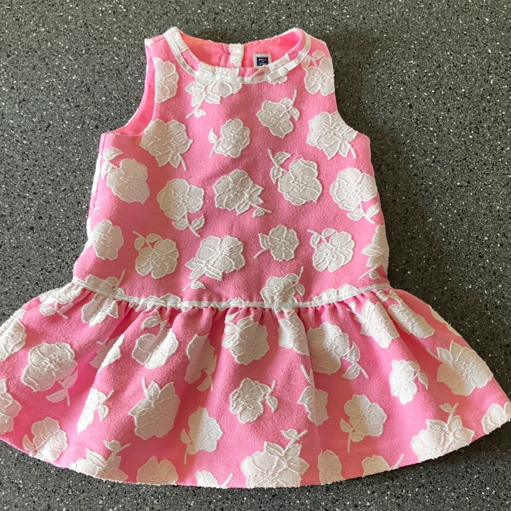Janie and Jack Pink and Cream Dress